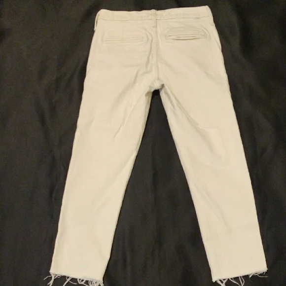 MOTHER. Women's White Frayed Hem Pants - Picture 2 of 16